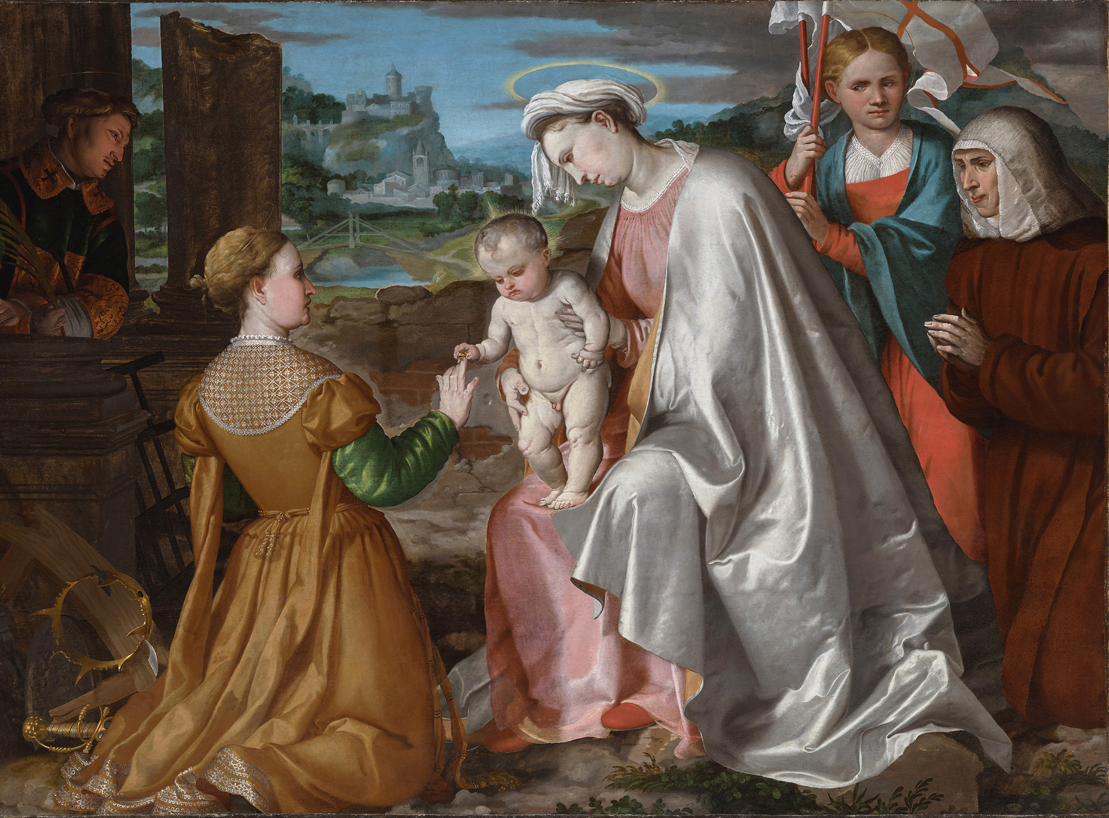 Girolamo Romanino, Mystic Marriage of Saint Catherine (c. 1540), Memphis Brooks Museum of Art 