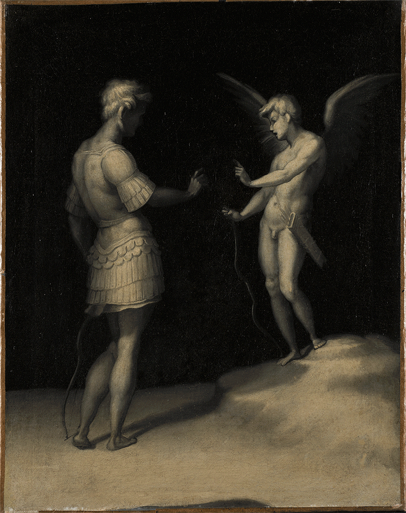 Pontormo, Cupid and Apollo, 1512-4, Samek Art Museum, K1618. Animation of conservation treatment.